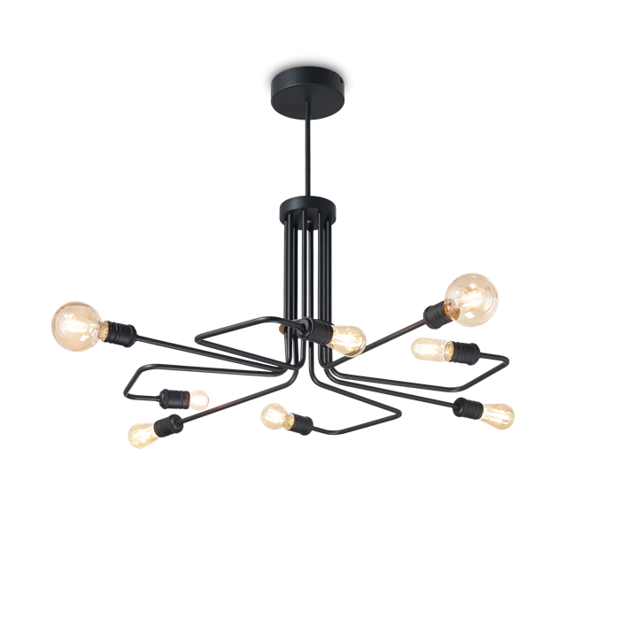 Подвесная люстра Ideal lux TRIUMPH SP8 NERO 242347 - фото 10826