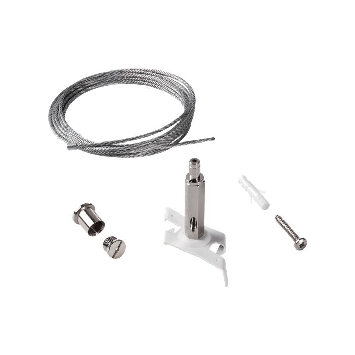 Набор для подвесного крепления шинопровода трёхфазного Ideal lux LINK TRIMLESS KIT PENDANT NO ROSONE 3 MT WH 242705 - фото 10833