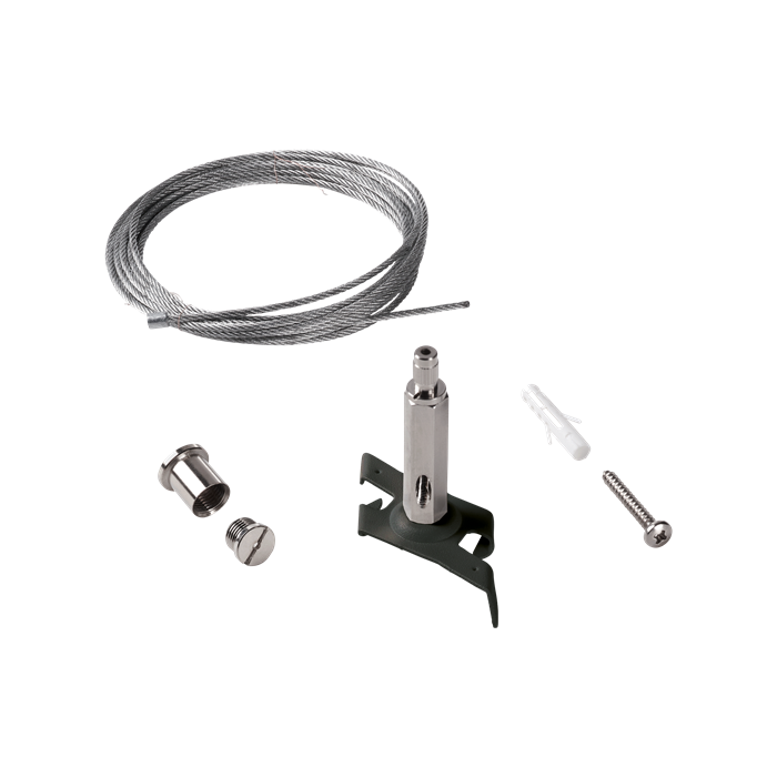 Набор для подвесного крепления шинопровода трёхфазного Ideal lux LINK TRIMLESS KIT PENDANT NO ROSONE 5 MT BK 243238 - фото 10837