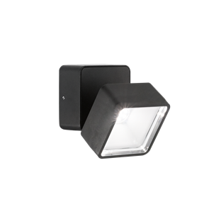 Настенный уличный светильник Ideal lux OMEGA AP SQUARE NERO 4000K 285535