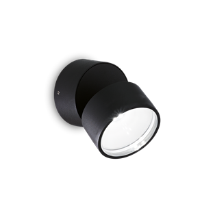 Настенный уличный светильник Ideal lux OMEGA AP ROUND NERO 4000K 285504