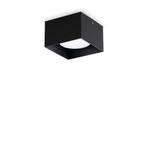 Потолочный светильник Ideal lux SPIKE PL1 SQUARE NERO 317496