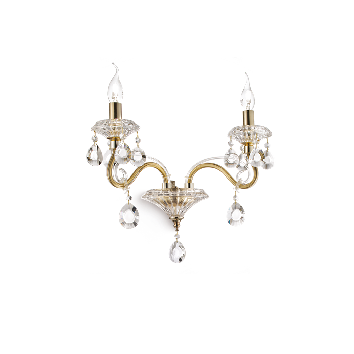 Настенный светильник Ideal lux NEGRESCO AP2 ORO 87757 - фото 13788
