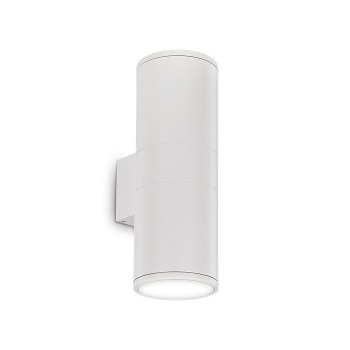 Настенный уличный светильник Ideal lux GUN AP2 BIG BIANCO 92300 - фото 13825