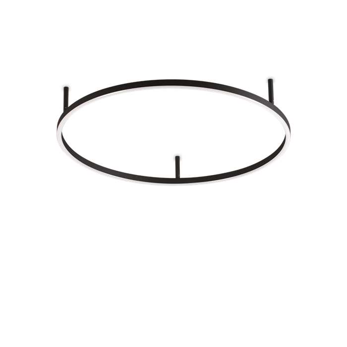 Потолочный светильник Ideal lux ORACLE SLIM PL D070 ROUND 4000K ON-OFF BK 341941 - фото 14250