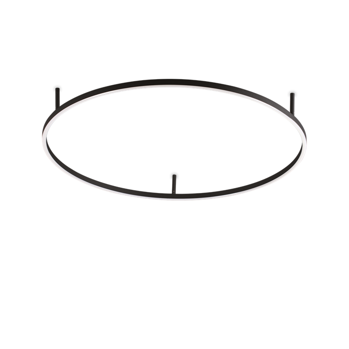 Потолочный светильник Ideal lux ORACLE SLIM PL D090 ROUND 4000K ON-OFF BK 341989 - фото 14253