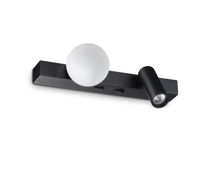 Настенный светильник Ideal lux PING PONG AP NERO 336664 - фото 14283