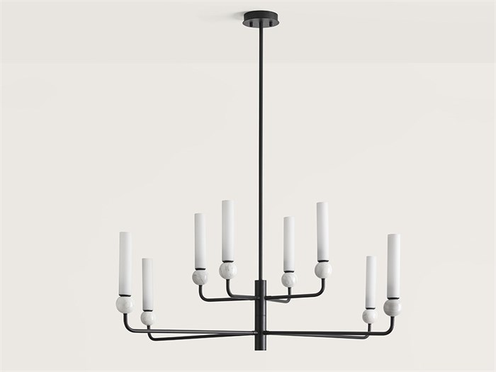 Люстра Aromas Delie C1224/8 Чёрный/Белый мрамор C1224/8 Black