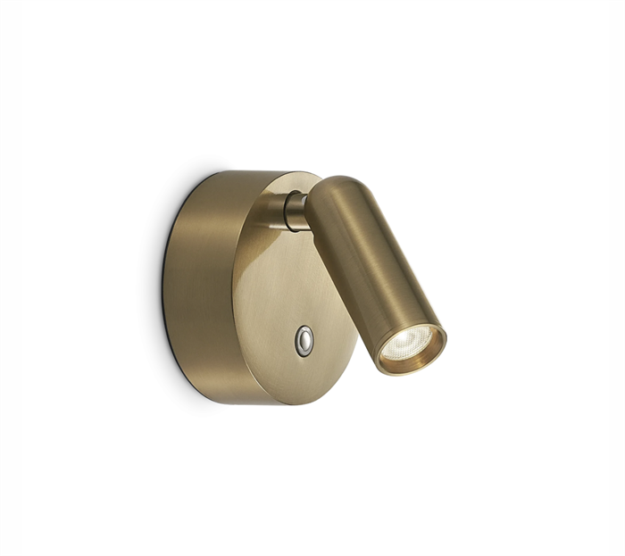 Настенный светильник Ideal lux BEAN AP ROUND RECHARGEABLE OTTONE 350264