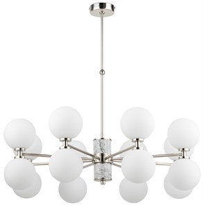 Люстра Kutek Erba 12 Блестящий никель/Светло-серый ERB-ZW-8(BN/3)BB