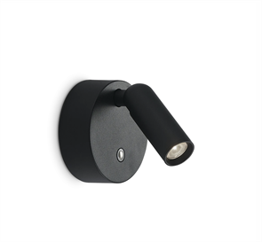 Настенный светильник Ideal lux BEAN AP ROUND RECHARGEABLE NERO 350240