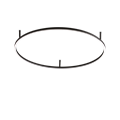 Потолочный светильник Ideal lux ORACLE SLIM PL D090 ROUND 4000K ON-OFF BK 341989 - фото 14253